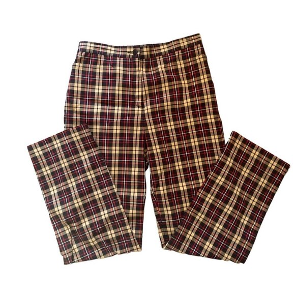 Taylor straight leg ankle‎ length casual plaid pants women size 6 - Picture 3 of 6